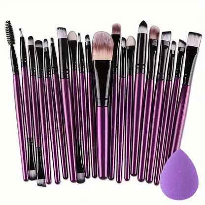 Ensemble de pinceaux de maquillage doux, 20 pièces, pour fond de teint, Blush, poudre libre, fard à paupières, mélange de beauté, outils de maquillage pour femmes