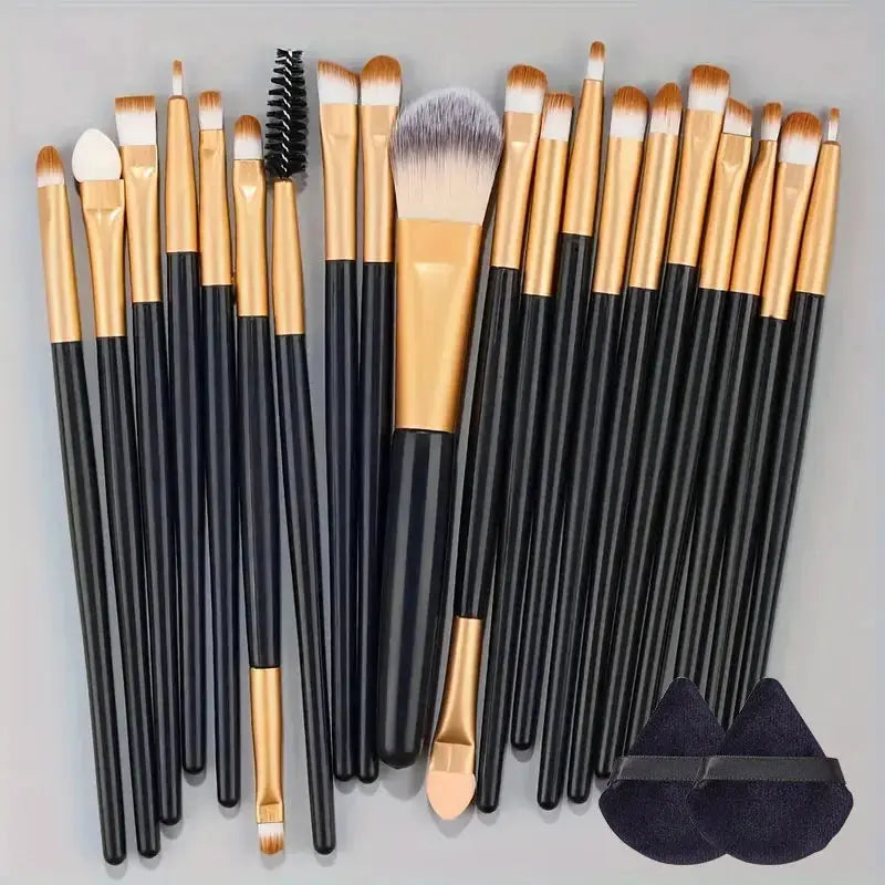 Ensemble de pinceaux de maquillage doux, 20 pièces, pour fond de teint, Blush, poudre libre, fard à paupières, mélange de beauté, outils de maquillage pour femmes