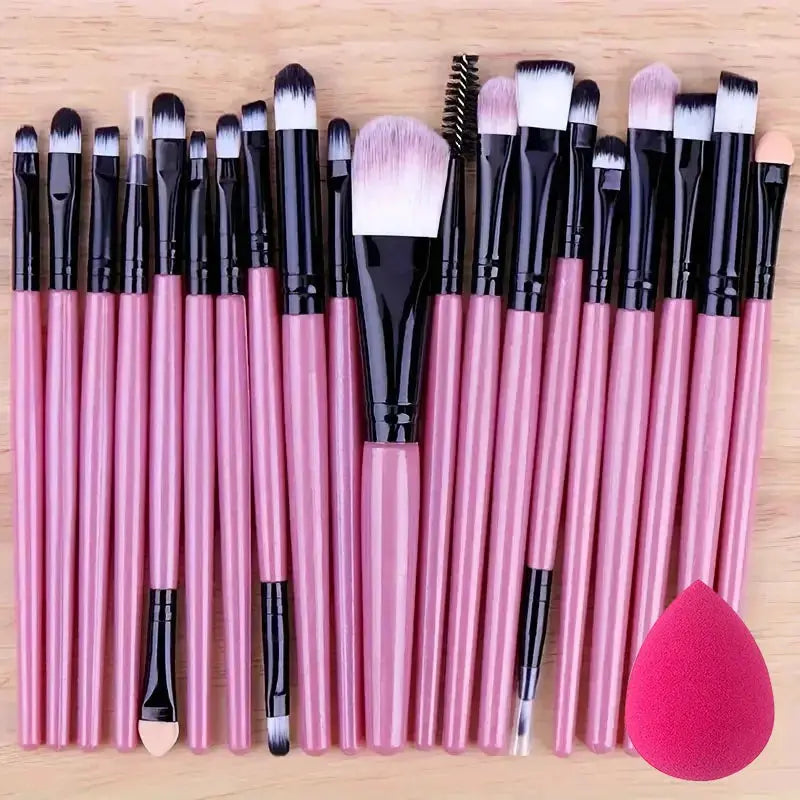 Ensemble de pinceaux de maquillage doux, 20 pièces, pour fond de teint, Blush, poudre libre, fard à paupières, mélange de beauté, outils de maquillage pour femmes