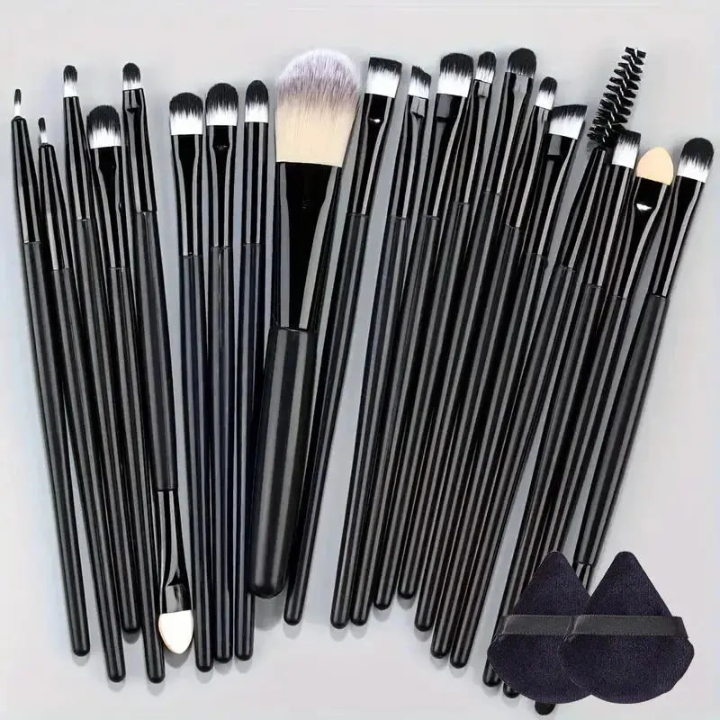 Ensemble de pinceaux de maquillage doux, 20 pièces, pour fond de teint, Blush, poudre libre, fard à paupières, mélange de beauté, outils de maquillage pour femmes