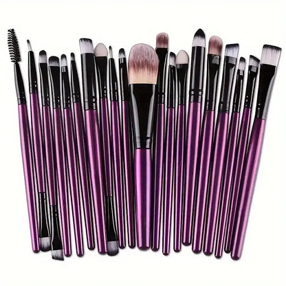 Ensemble de pinceaux de maquillage doux, 20 pièces, pour fond de teint, Blush, poudre libre, fard à paupières, mélange de beauté, outils de maquillage pour femmes