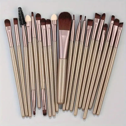 Ensemble de pinceaux de maquillage doux, 20 pièces, pour fond de teint, Blush, poudre libre, fard à paupières, mélange de beauté, outils de maquillage pour femmes