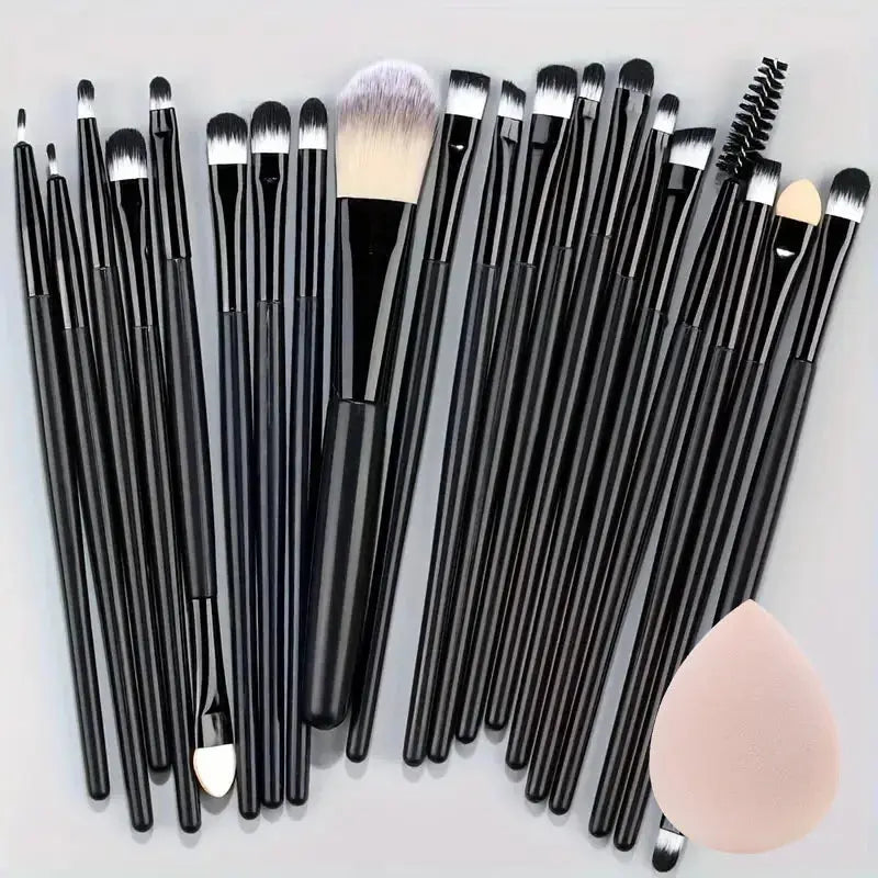 Ensemble de pinceaux de maquillage doux, 20 pièces, pour fond de teint, Blush, poudre libre, fard à paupières, mélange de beauté, outils de maquillage pour femmes