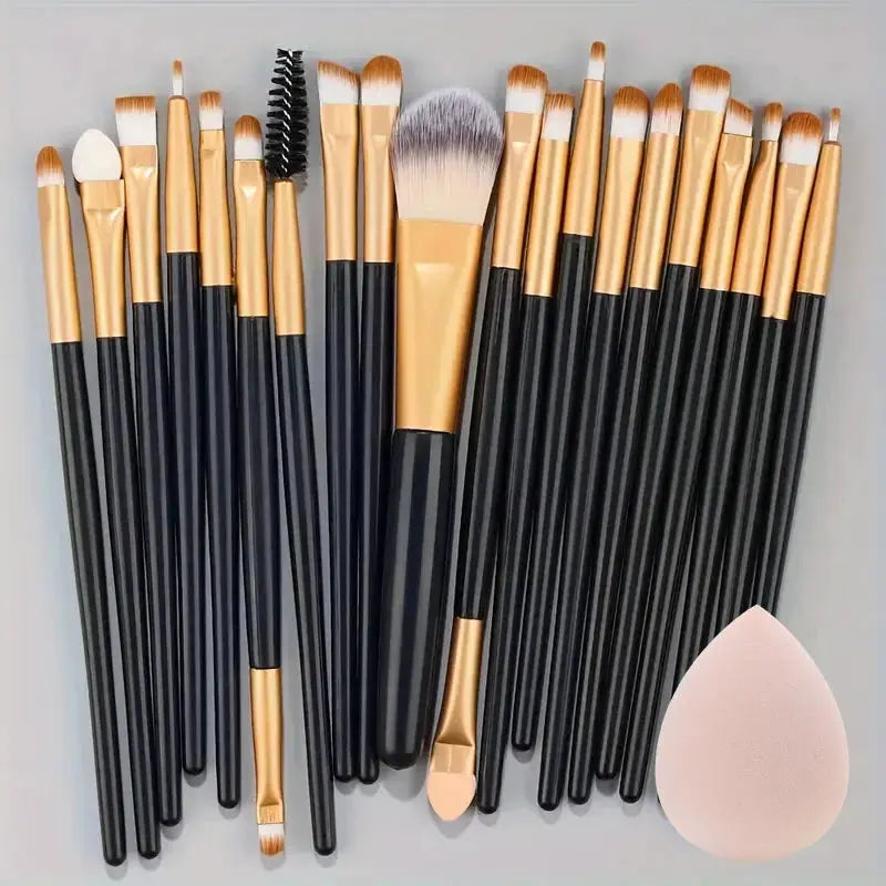 Ensemble de pinceaux de maquillage doux, 20 pièces, pour fond de teint, Blush, poudre libre, fard à paupières, mélange de beauté, outils de maquillage pour femmes