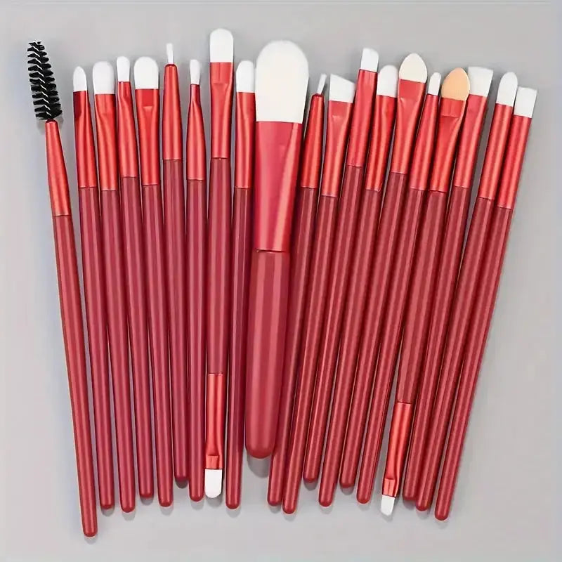 Ensemble de pinceaux de maquillage doux, 20 pièces, pour fond de teint, Blush, poudre libre, fard à paupières, mélange de beauté, outils de maquillage pour femmes