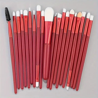 Ensemble de pinceaux de maquillage doux, 20 pièces, pour fond de teint, Blush, poudre libre, fard à paupières, mélange de beauté, outils de maquillage pour femmes