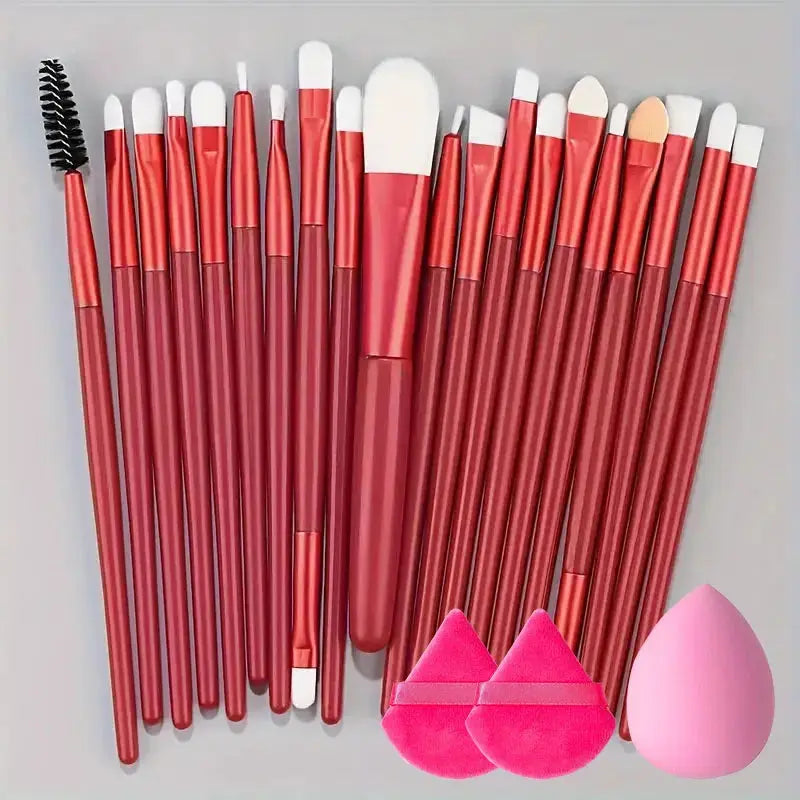 Ensemble de pinceaux de maquillage doux, 20 pièces, pour fond de teint, Blush, poudre libre, fard à paupières, mélange de beauté, outils de maquillage pour femmes