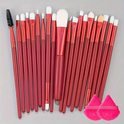 Ensemble de pinceaux de maquillage doux, 20 pièces, pour fond de teint, Blush, poudre libre, fard à paupières, mélange de beauté, outils de maquillage pour femmes