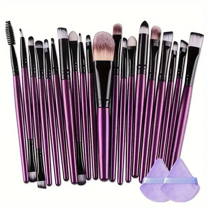 Ensemble de pinceaux de maquillage doux, 20 pièces, pour fond de teint, Blush, poudre libre, fard à paupières, mélange de beauté, outils de maquillage pour femmes