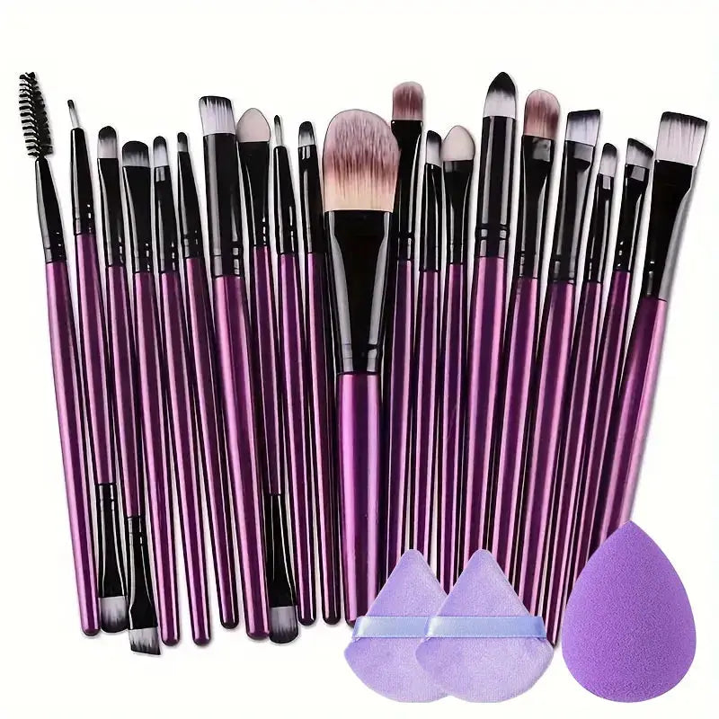 Ensemble de pinceaux de maquillage doux, 20 pièces, pour fond de teint, Blush, poudre libre, fard à paupières, mélange de beauté, outils de maquillage pour femmes