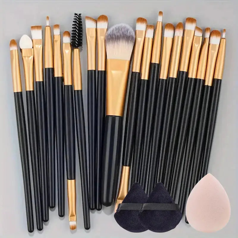 Ensemble de pinceaux de maquillage doux, 20 pièces, pour fond de teint, Blush, poudre libre, fard à paupières, mélange de beauté, outils de maquillage pour femmes