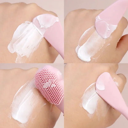 Soft Silicone Facial Cleansing Brush 2 in 1 - Ton Monde Shop