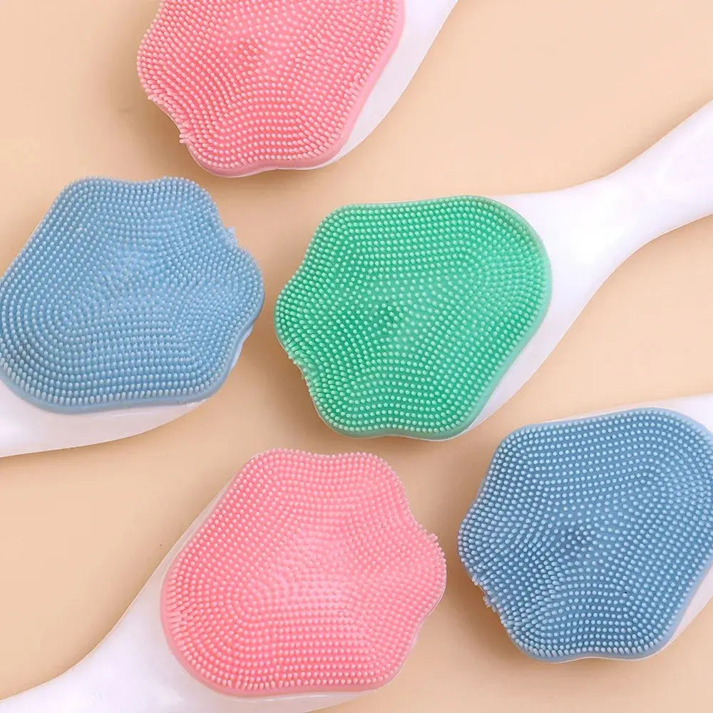 Soft Silicone Facial Cleansing Brush 2 in 1