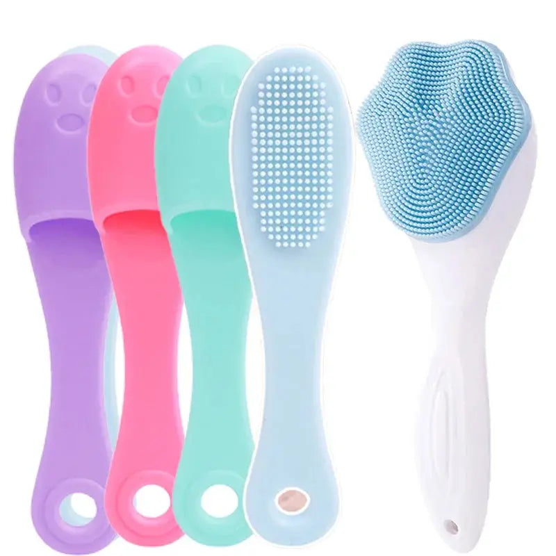 Soft Silicone Facial Cleansing Brush 2 in 1