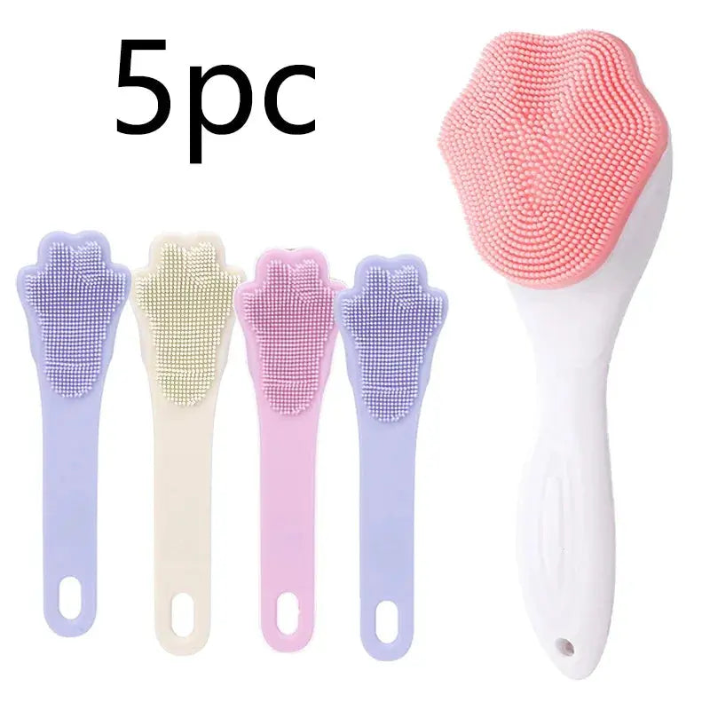 Soft Silicone Facial Cleansing Brush 2 in 1