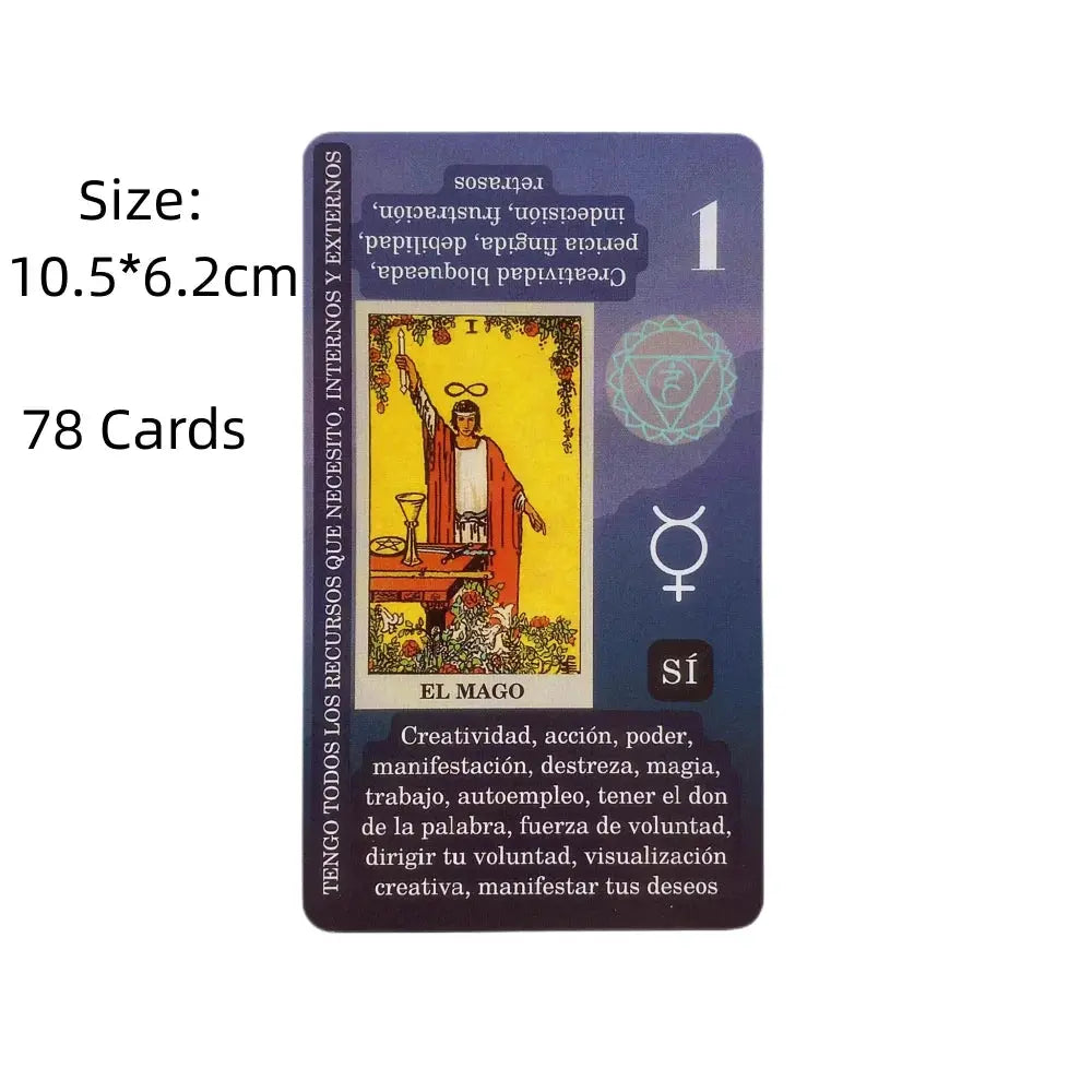 Spanish English Version Tarot Deck With Keywords Reversed - Ton Monde Shop