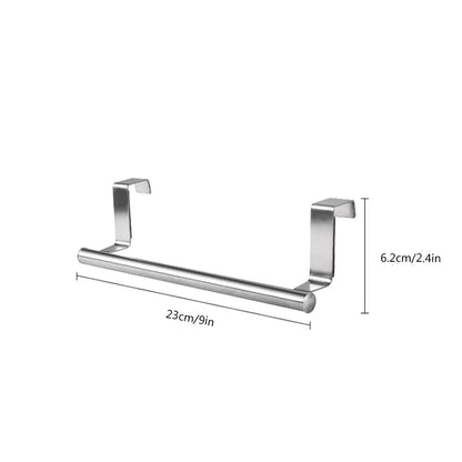 Stainless Steel Towel Rack Bathroom Towel Holder Stand Kitchen Cabinet Door