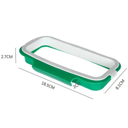 Support de sac poubelle suspendu vert élégant, 1 pièce, avec couvercle, armoire de cuisine Portable, sac poubelle en plastique, Support de Support