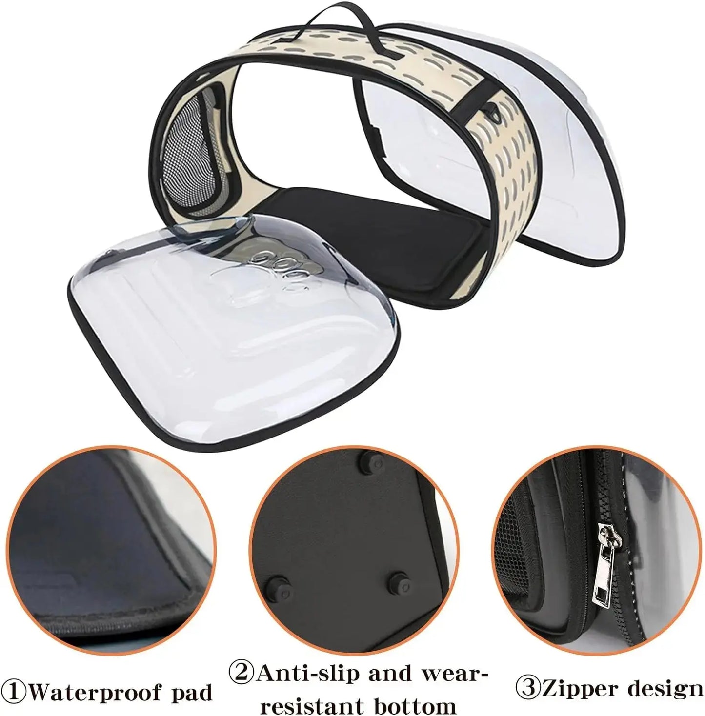 Transparent Foldable Outdoor Pet Travel Carrier Bag for Dog Cat - Ton Monde Shop