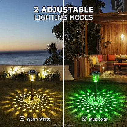 Solar Pathway Lights Bright RGB Color Changing/Warm White Outdoor Waterproof Garden Lamp Powered - Ton Monde Shop