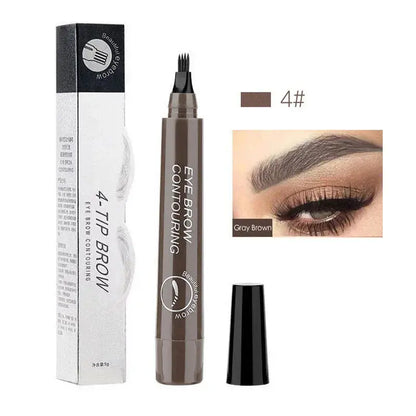 Waterproof 4 Fork Tip Eyebrow Tattoo Pencil Long Lasting - Ton Monde Shop