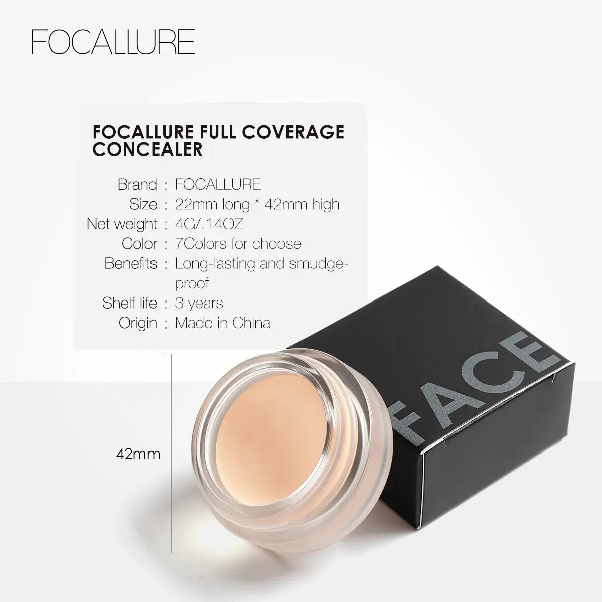 Waterproof Full Coverage Concealer Cream Long-lasting Oil-control - Ton Monde Shop