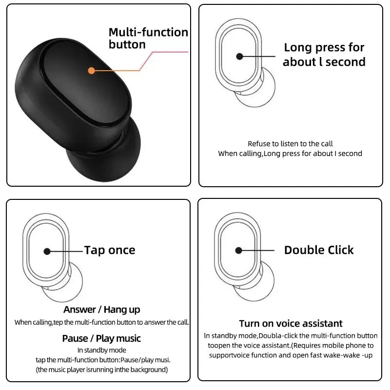 Xiaomi Redmi Airdots 2 Wireless Bluetooth Headset with Mic Earbuds Airdots - Ton Monde Shop