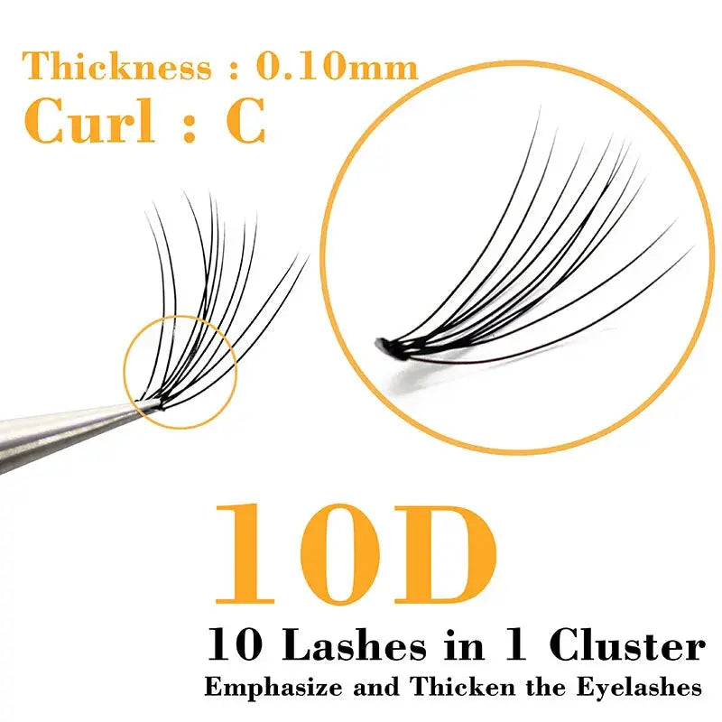 Clusters/box Cluster lashes,Individual eyelashes extension - Ton Monde Shop