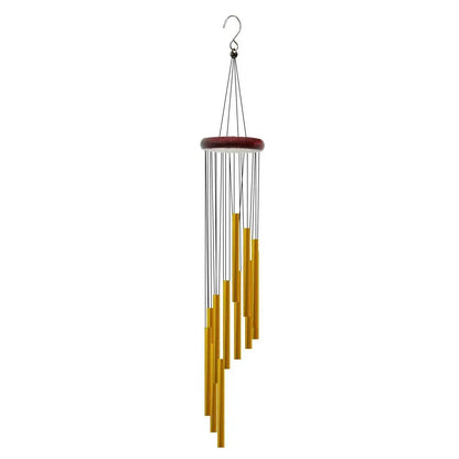 12 Tubes Aluminum Alloy Wind Chimes with Hook Gold/silver Bells for Outside